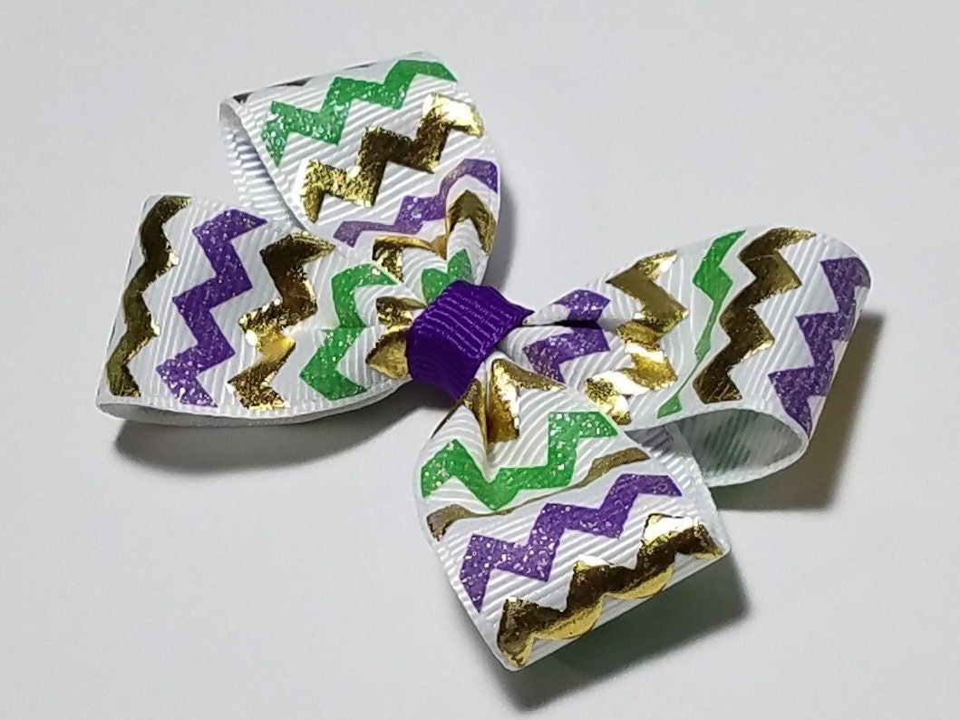 3" Mardi Gras Chevron