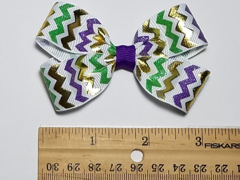 3" Mardi Gras Chevron