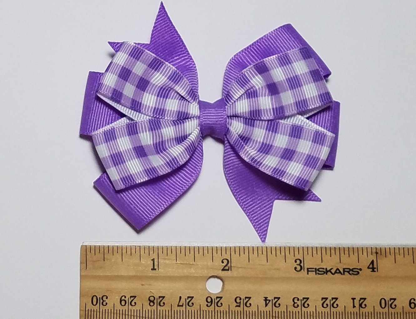 3.5" Purple Gingham 