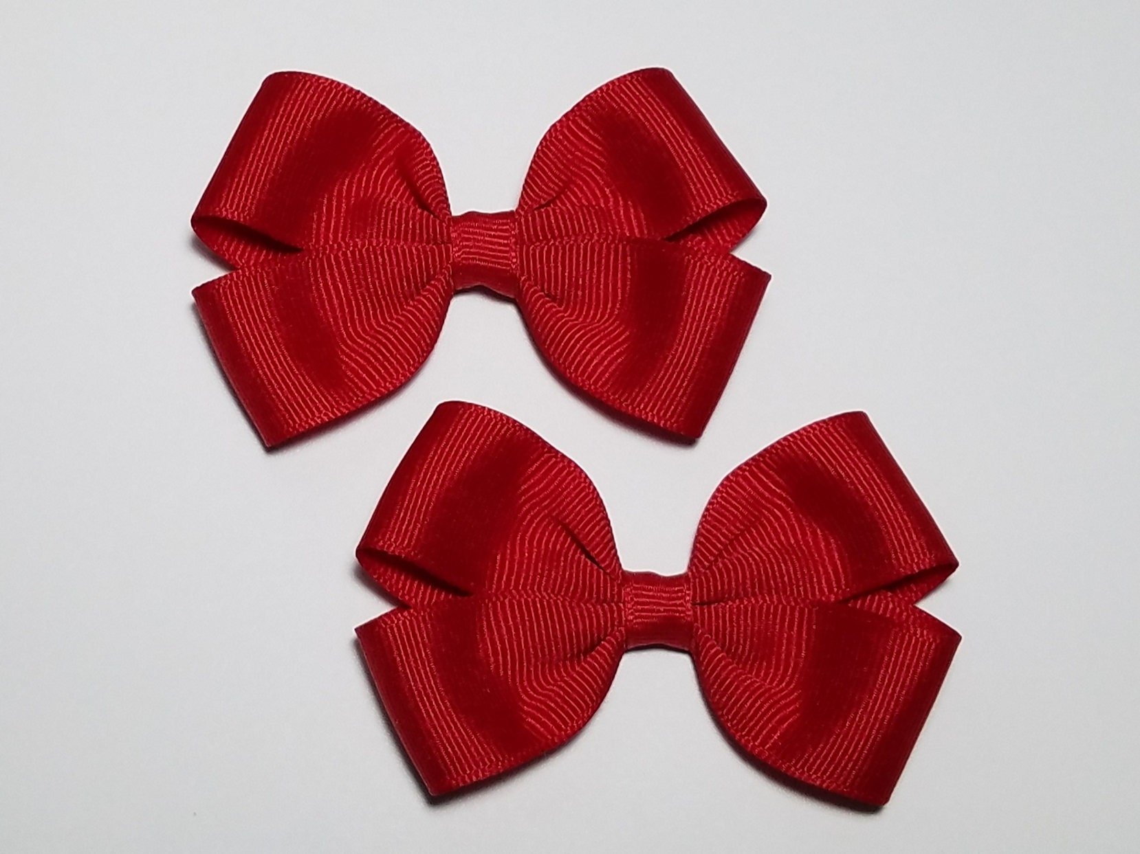 3" Bowtie Style Pigtail Bow Set