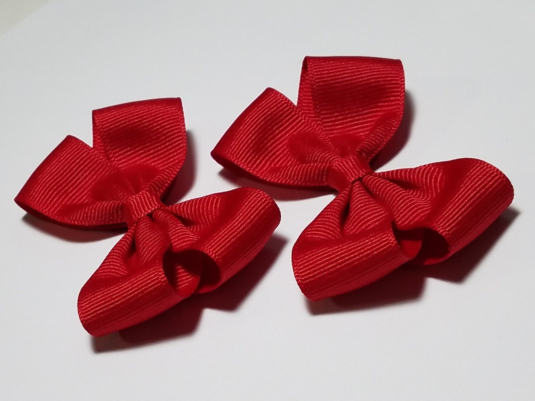 3" Bowtie Style Pigtail Bow Set