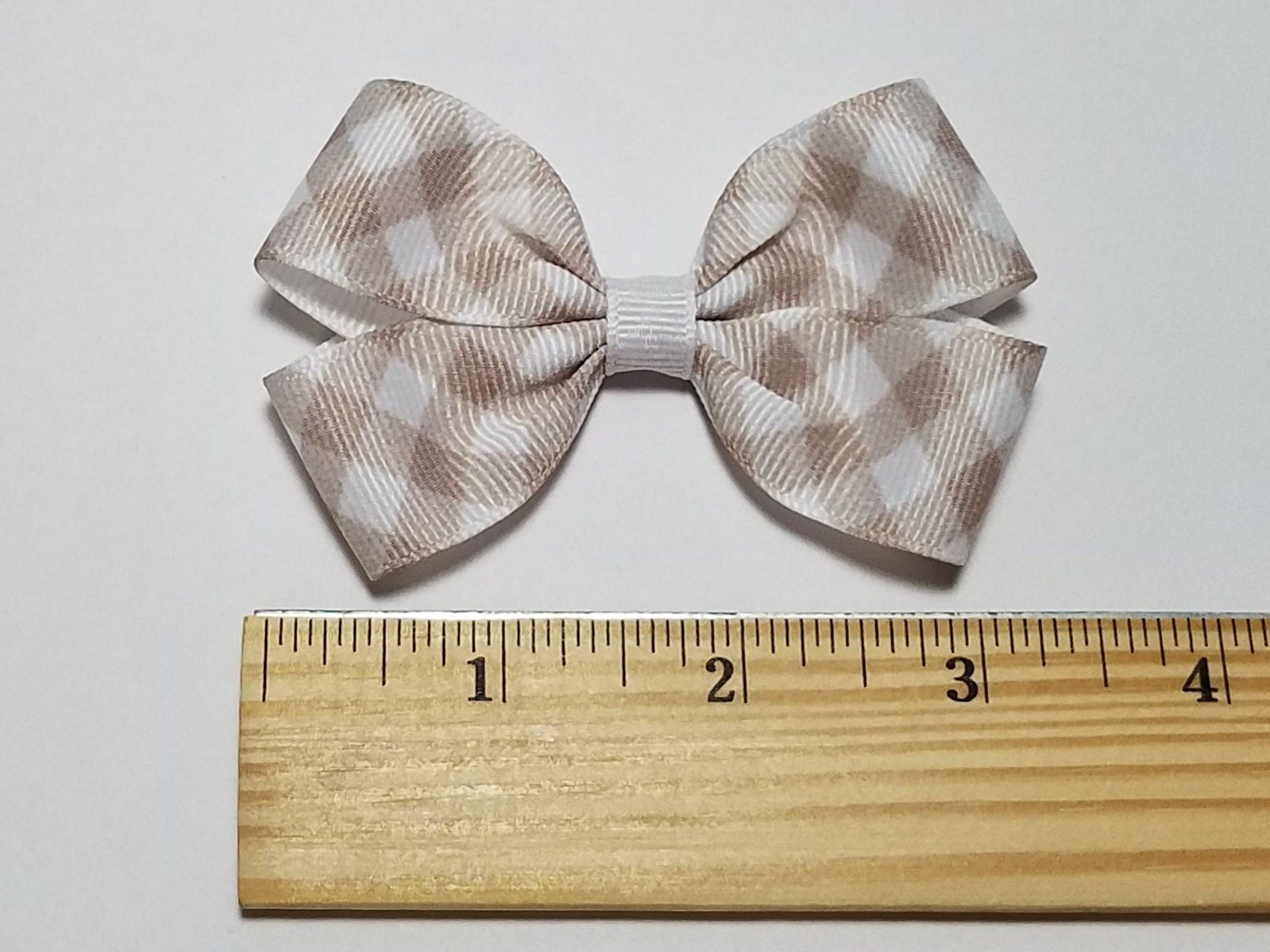 3" Oatmeal Gingham 