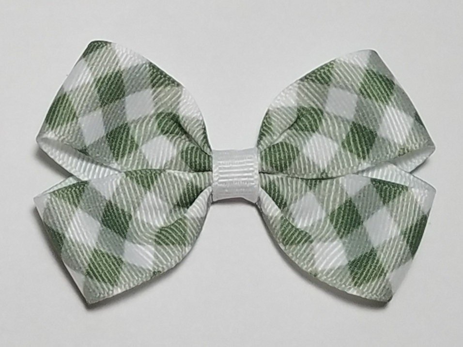 3" Green Gingham 