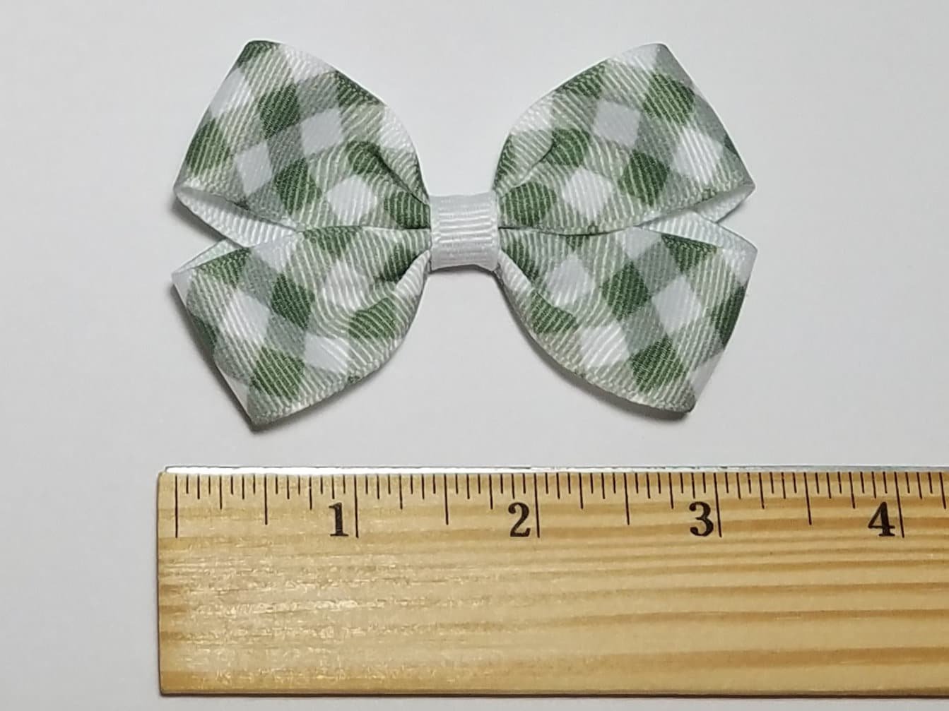 3" Green Gingham 