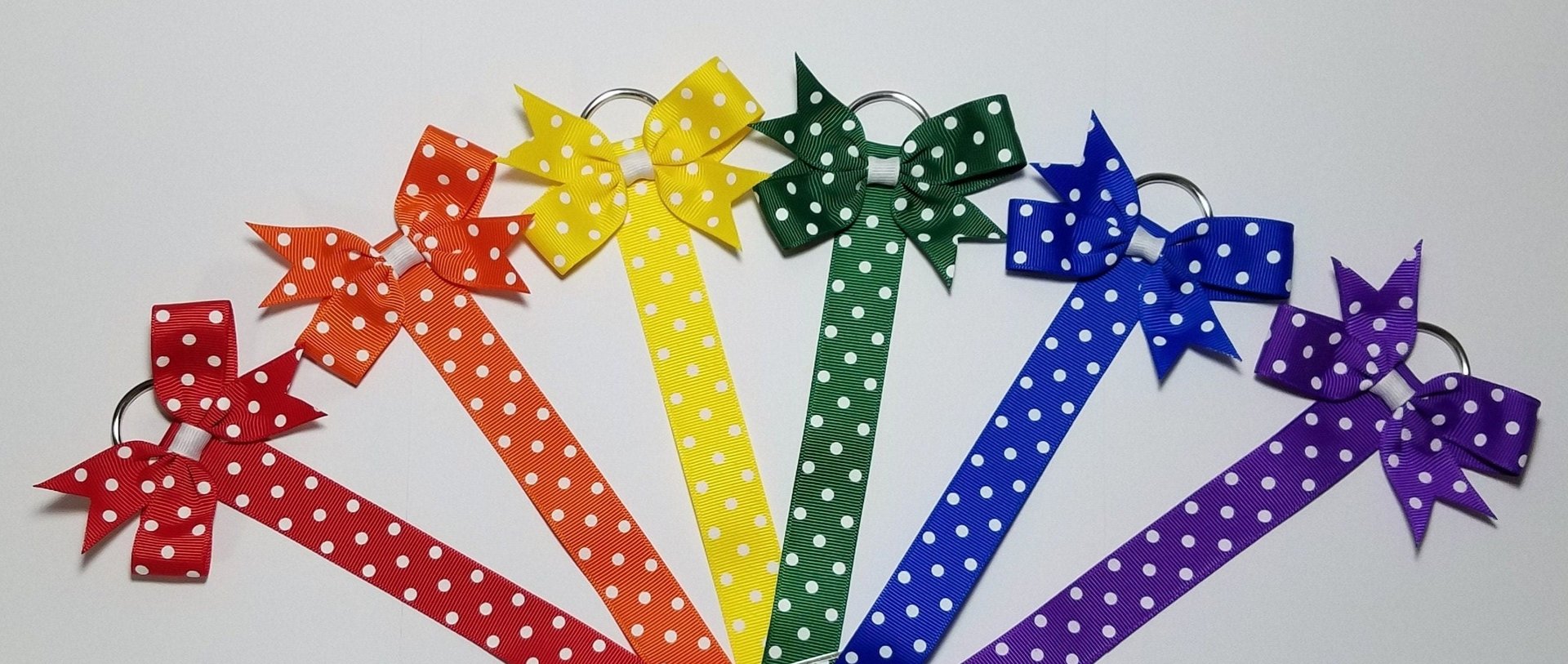 Polka Dot Ribbon Hair Bow Holder