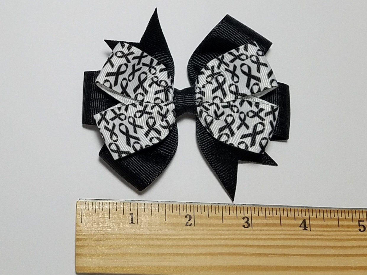 3.5" Black Awareness Ribbon 