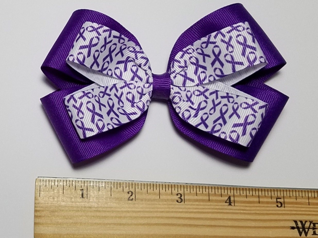 5" Purple Awareness Ribbon 