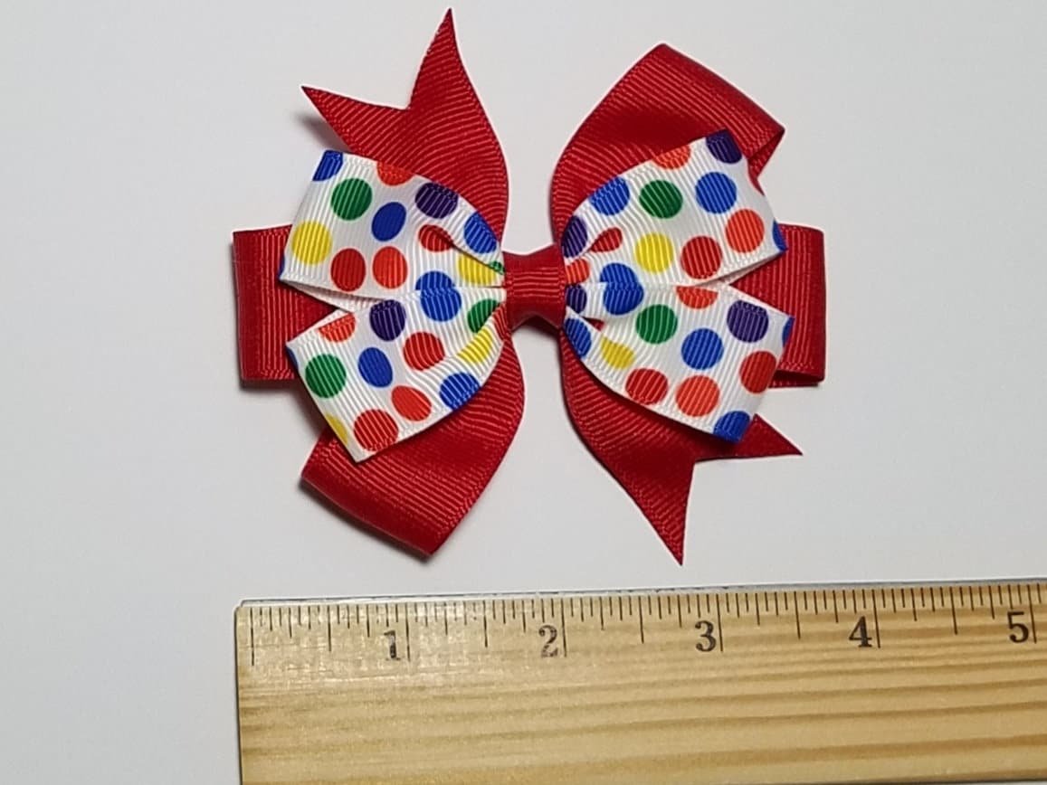 3.5" Rainbow Polka Dot 