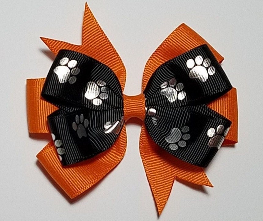 3.5" Metallic Silver Paw Print 