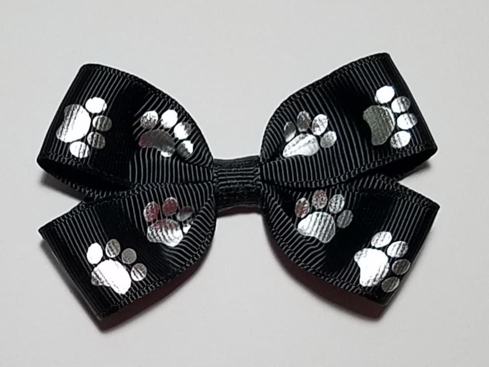 3" Metallic Silver Paw Print 