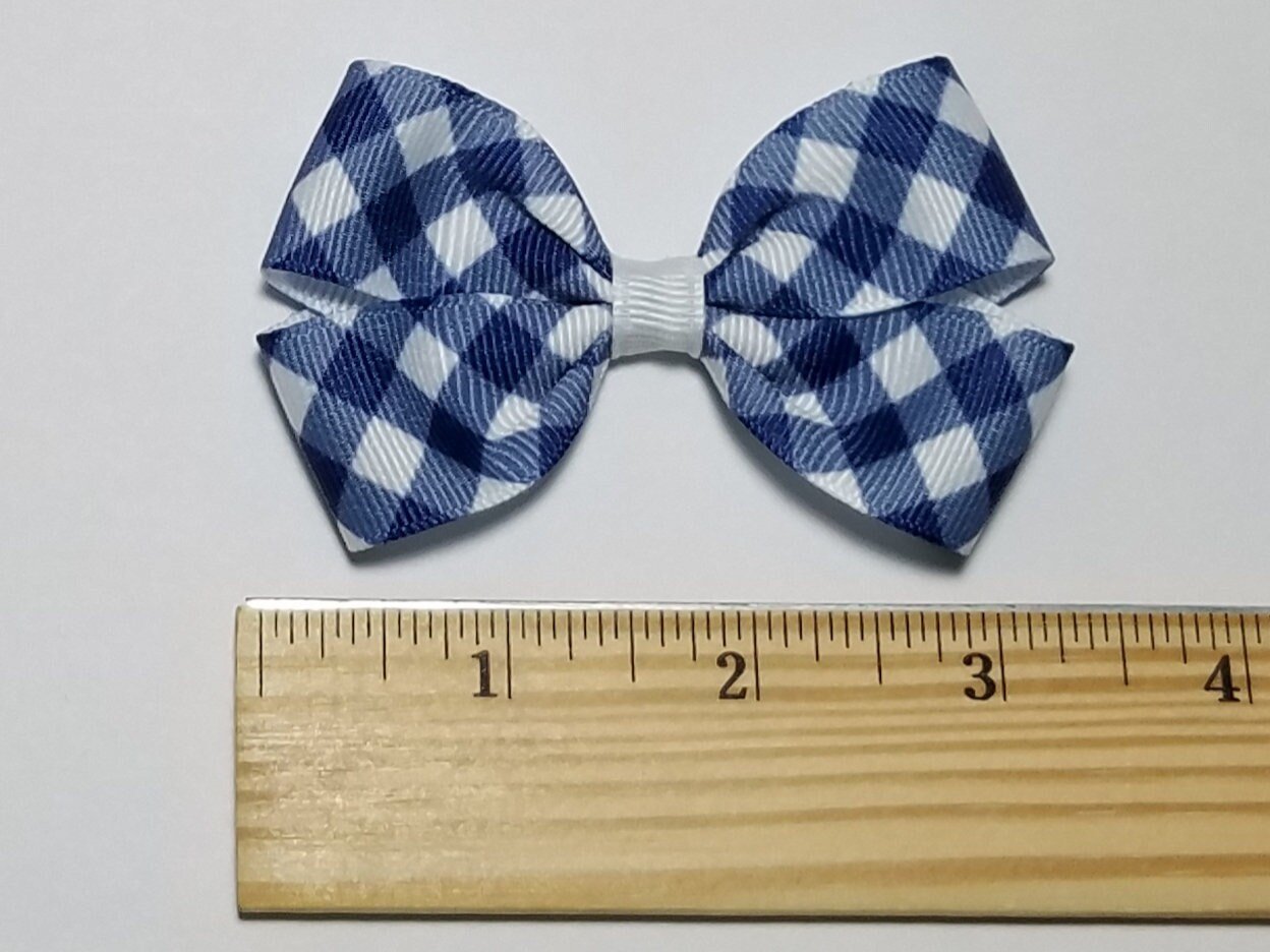 3" Blue Gingham 