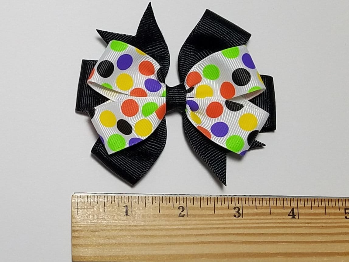 3.5" Halloween Polka Dot