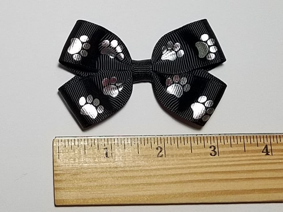 3" Metallic Silver Paw Print 
