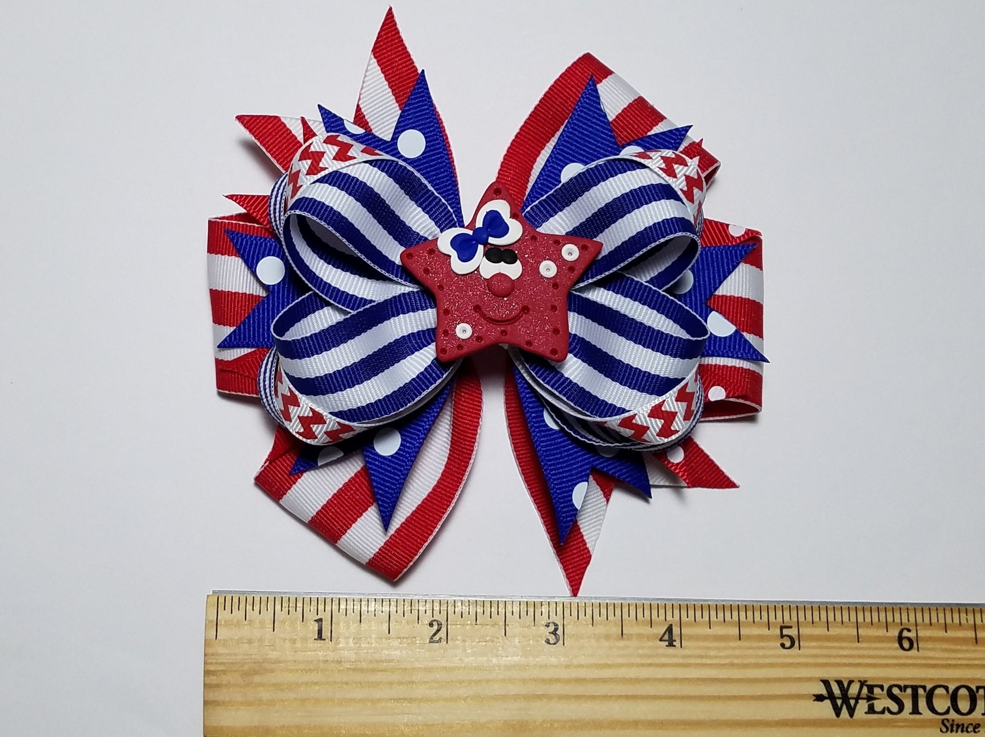 5" Patriotic Red White Blue Star 