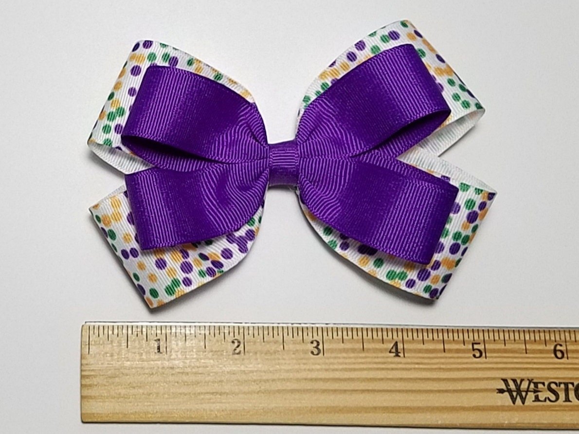 5" Mardi Gras Polka Dot 