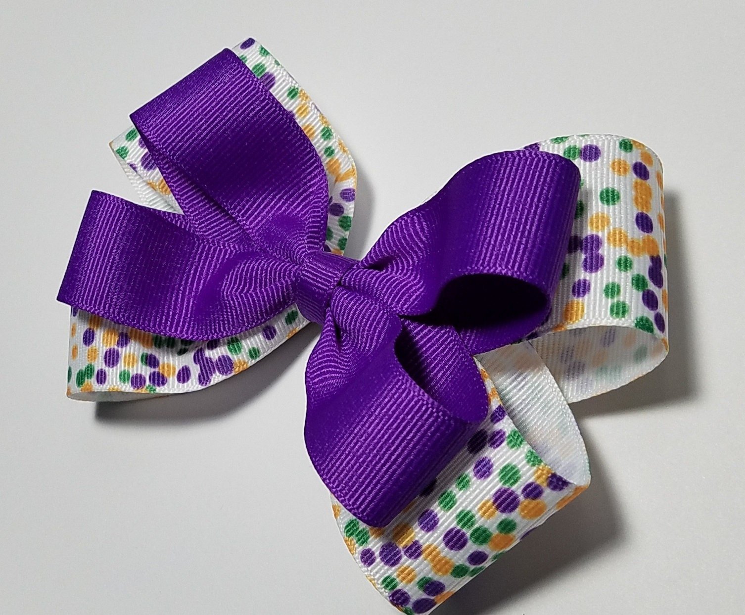 5" Mardi Gras Polka Dot 