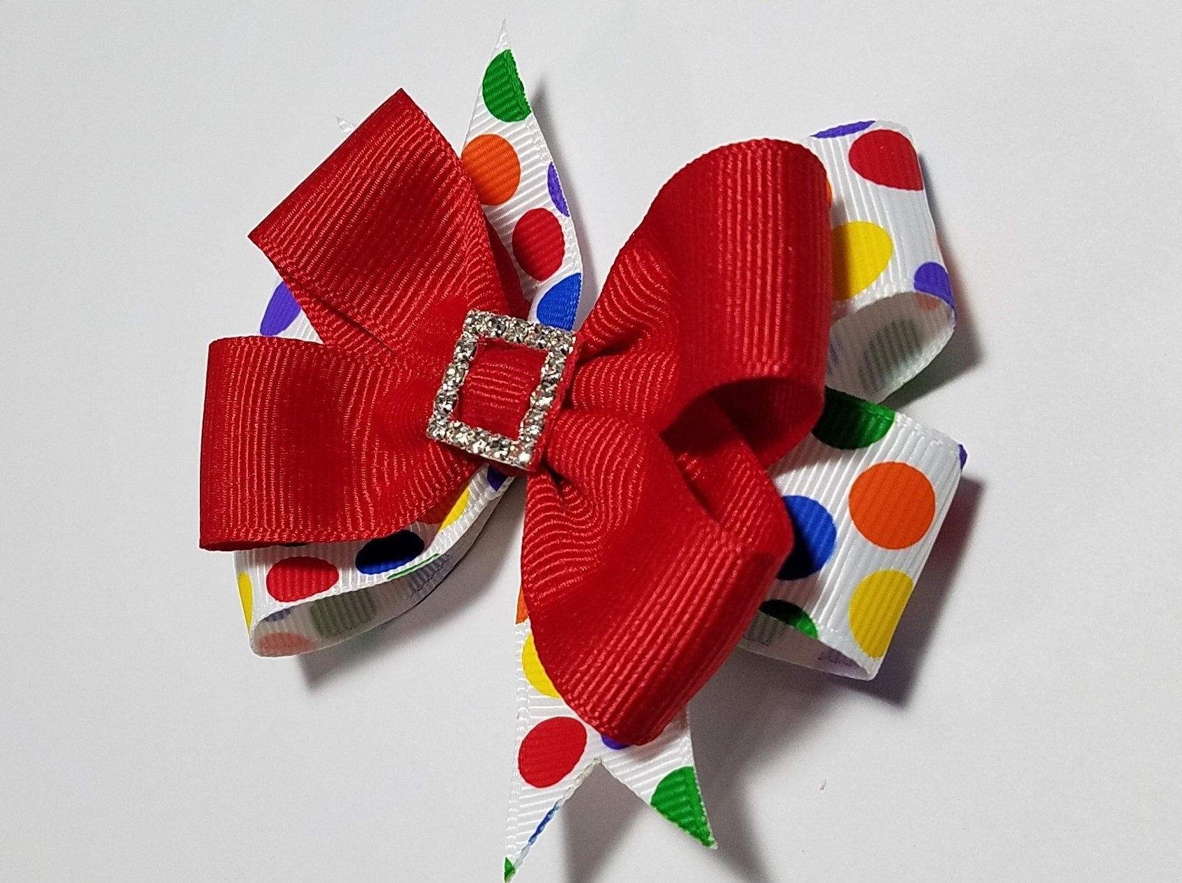 3.5" Rainbow Polka Dot 