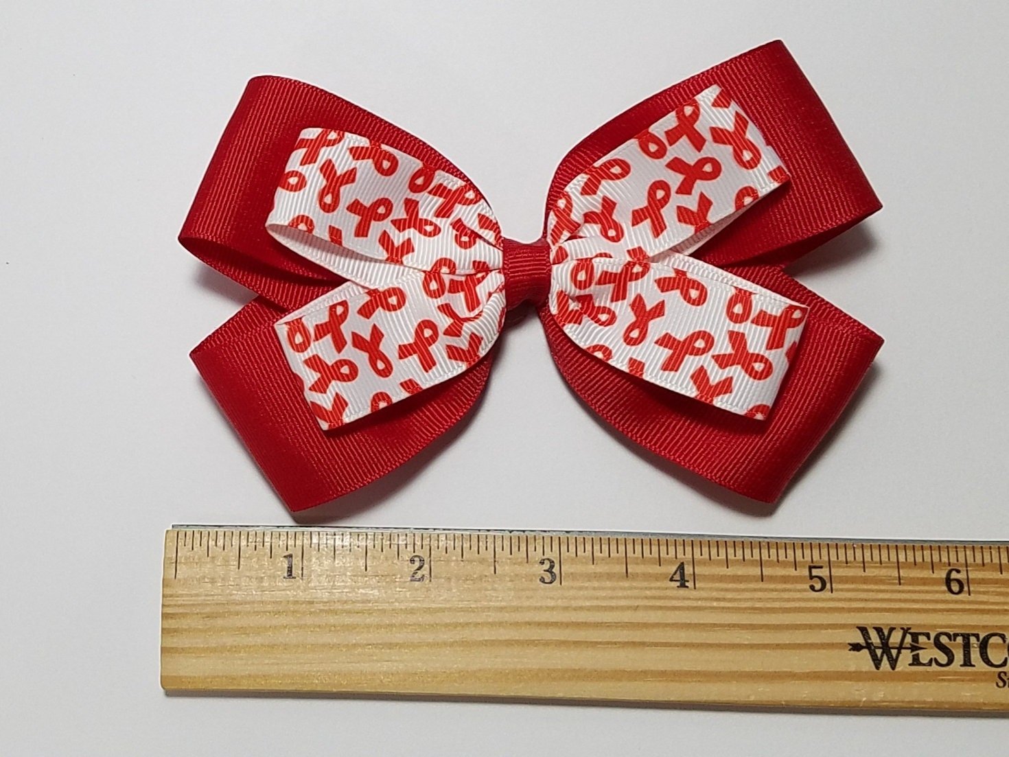 5" Red Awareness Ribbon 