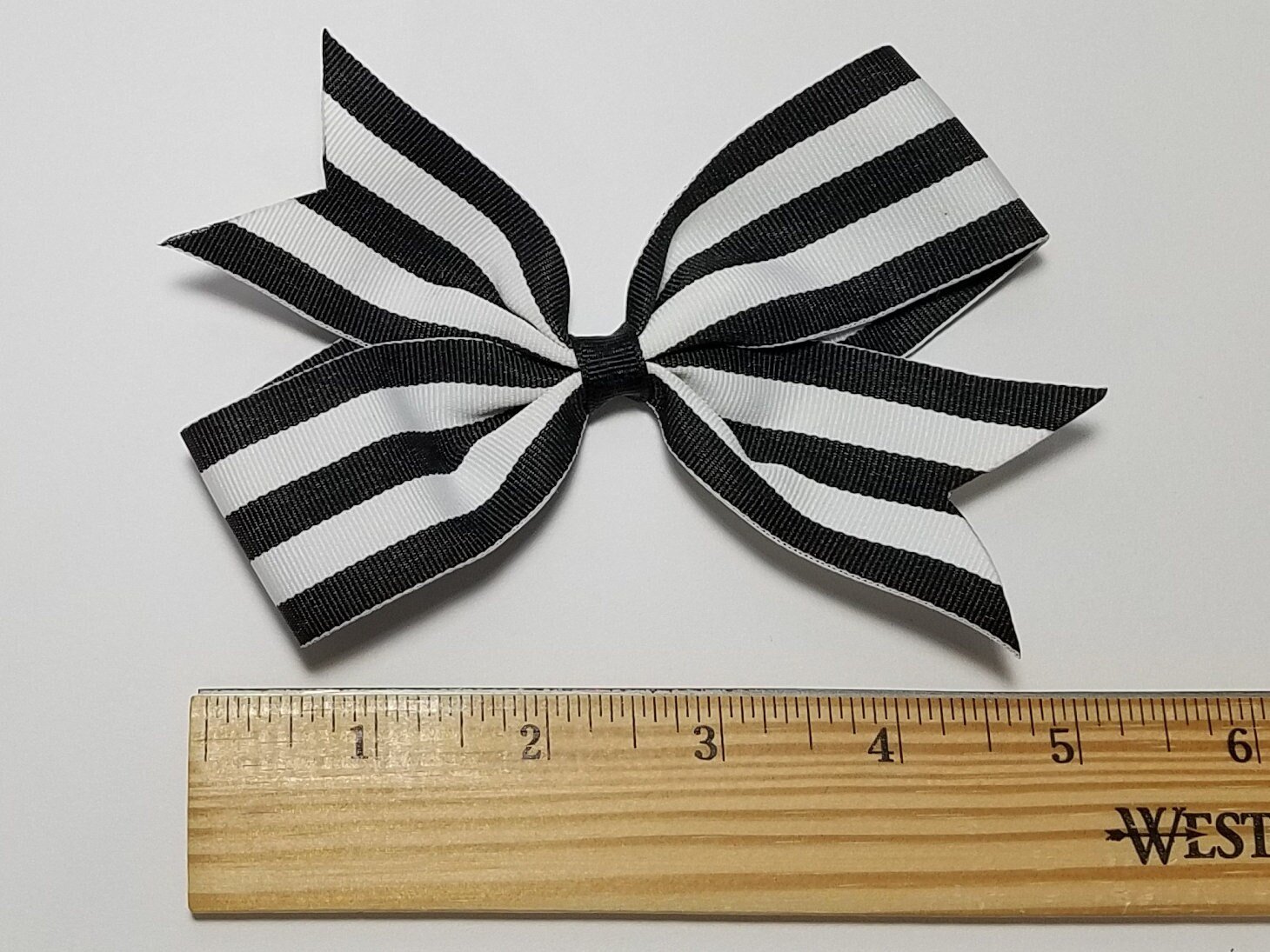 5" Black White Stripe 