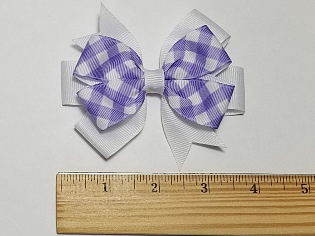 3.5"  Purple Gingham 