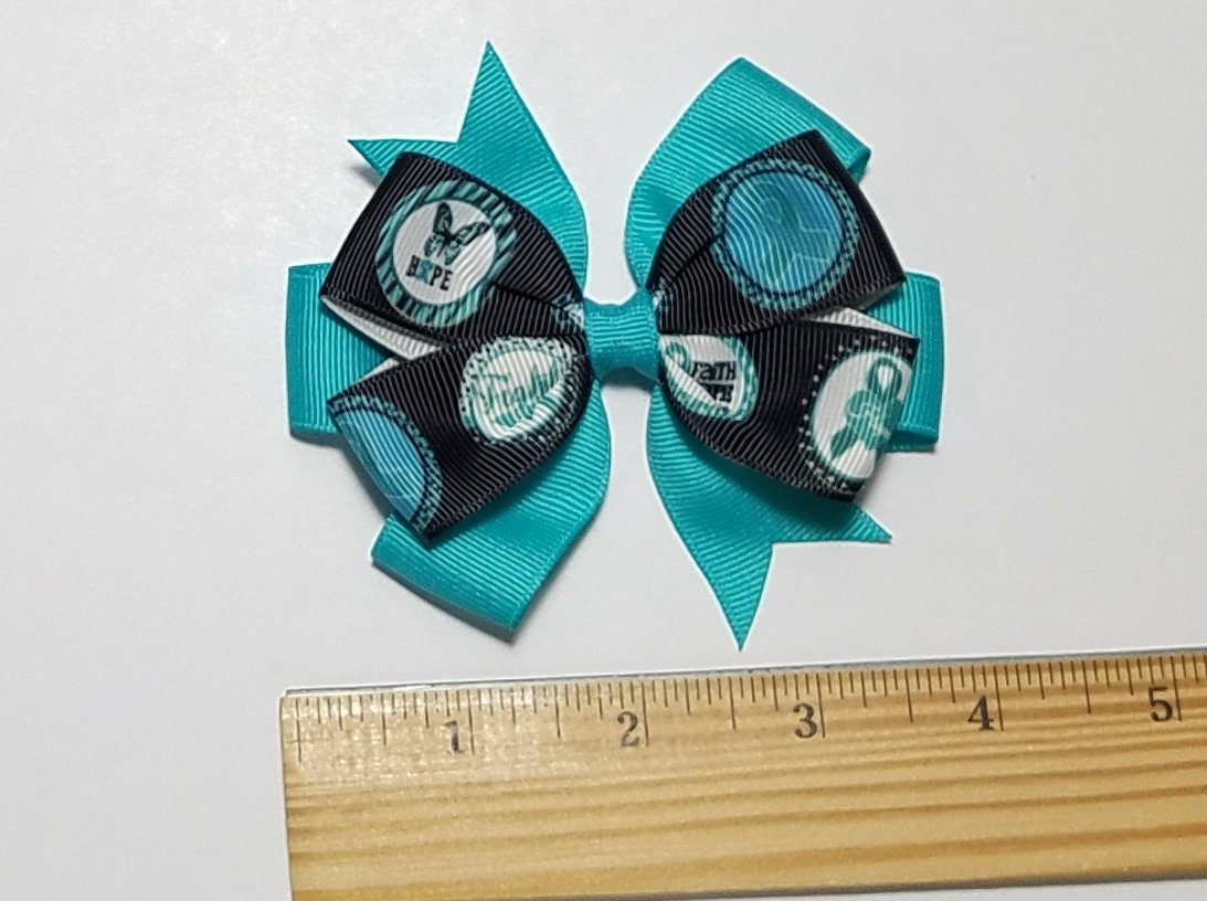 3.5" Ovarian Cancer Teal Awareness