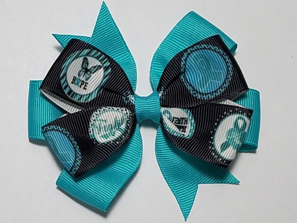 3.5" Ovarian Cancer Teal Awareness