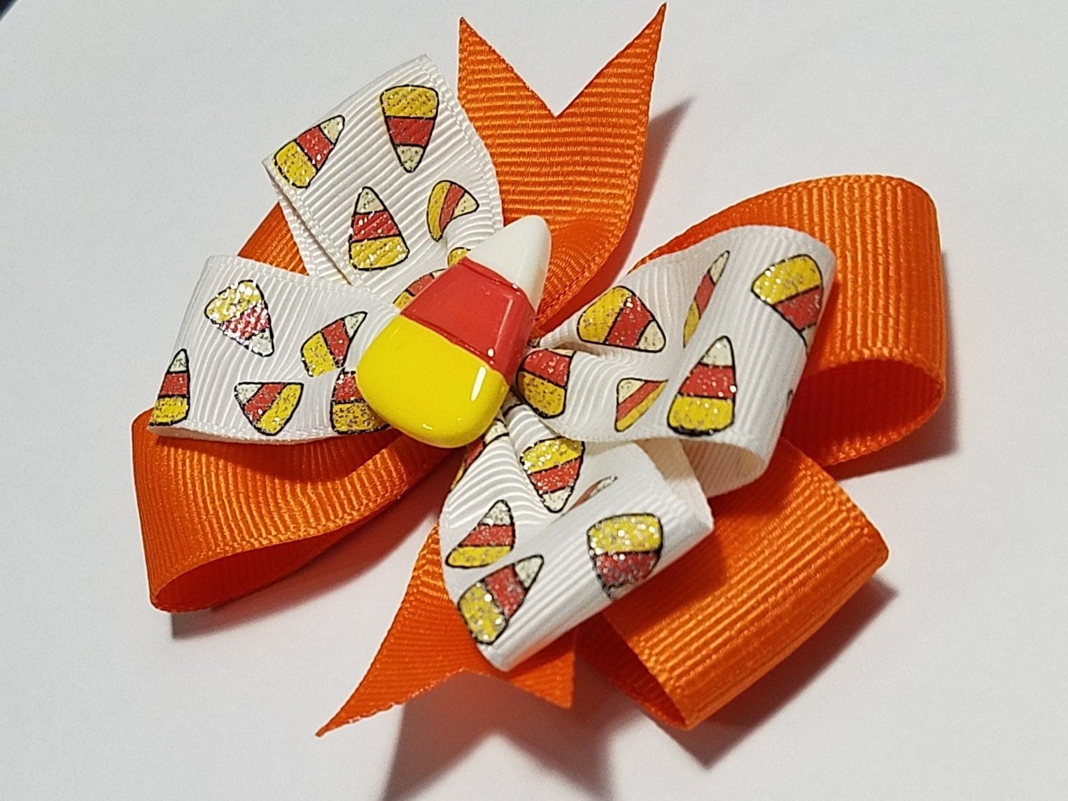 3.5" Candy Corn Glitter