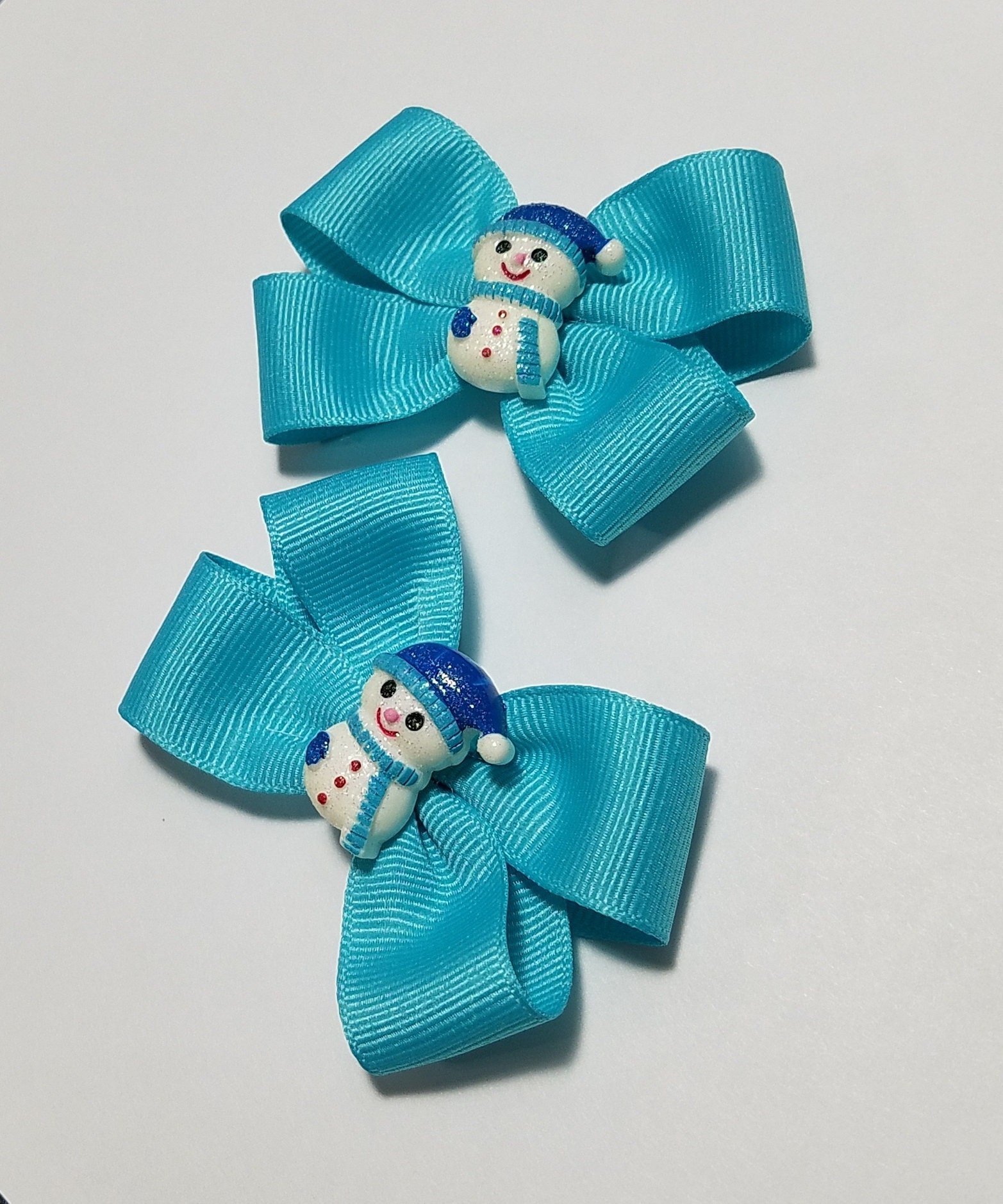 3" Snowman Pigtail Set