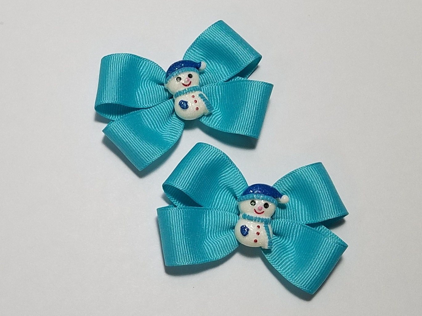 3" Snowman Pigtail Set