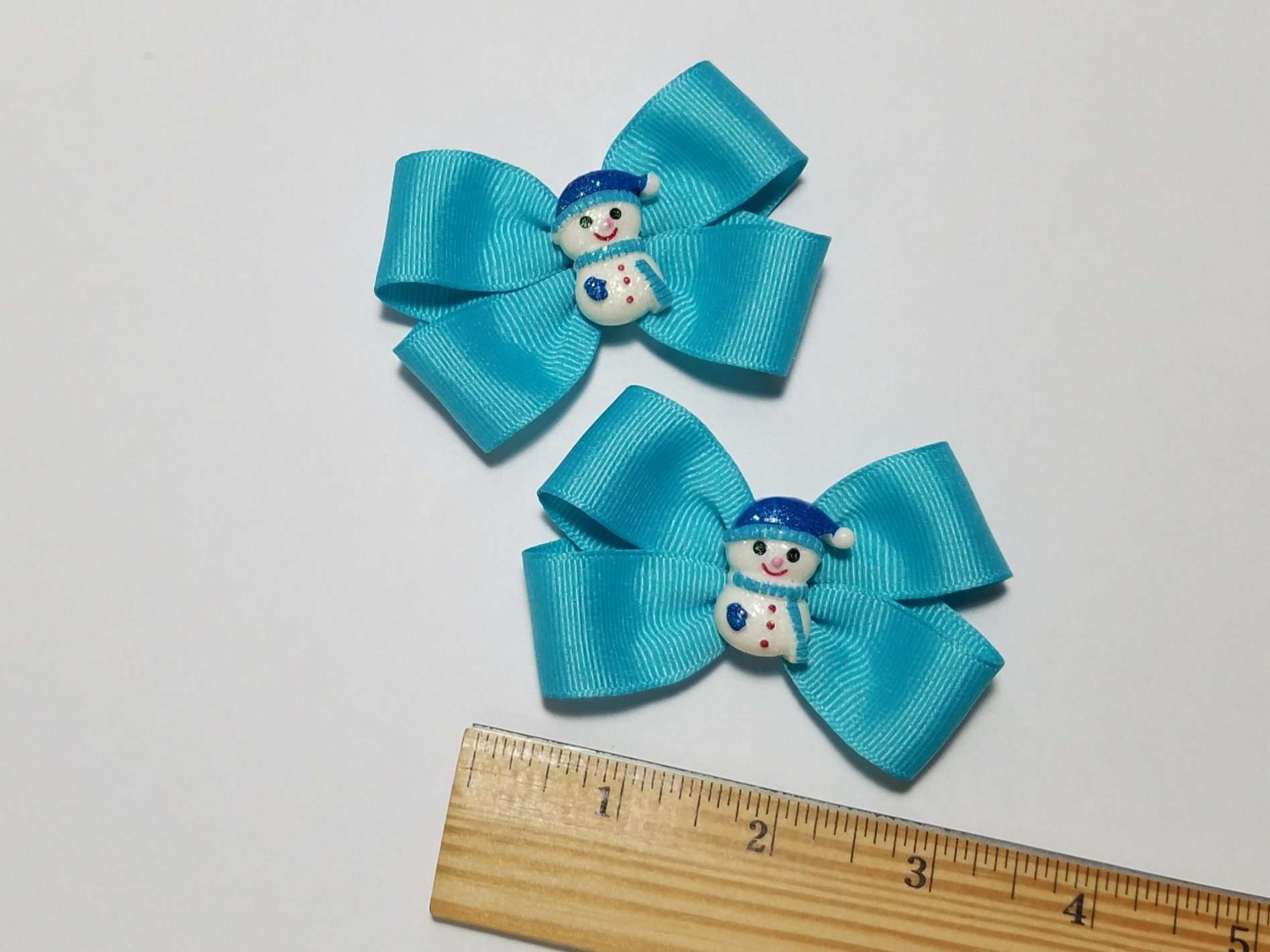 3" Snowman Pigtail Set