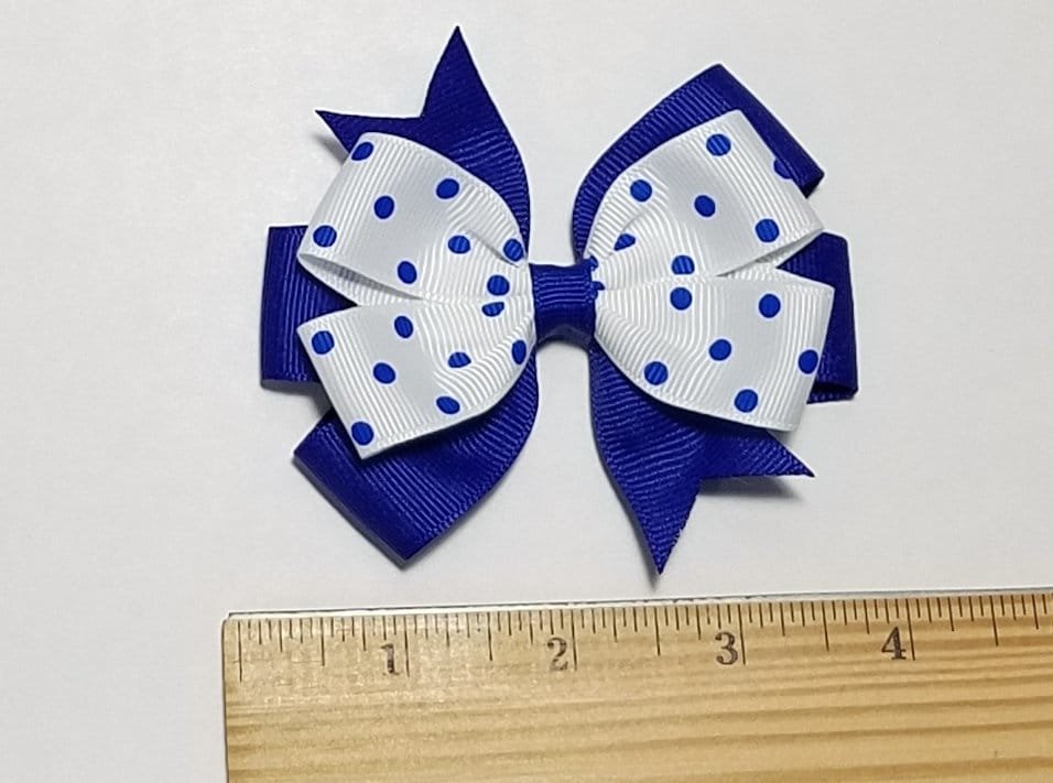 3.5" Royal Blue Polka Dot 