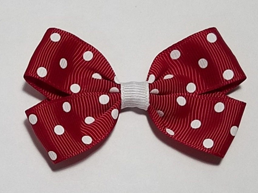 3" Cranberry Red Polka Dot 