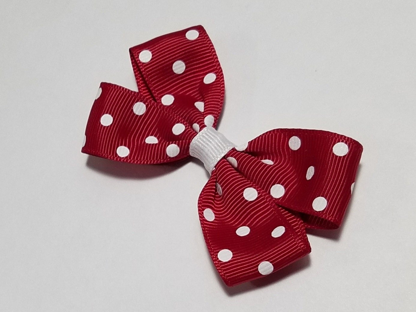 3" Cranberry Red Polka Dot 