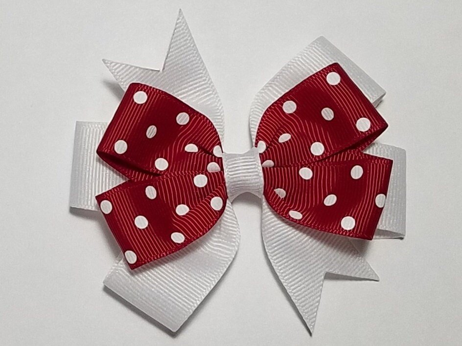 3.5" Cranberry Red Polka Dot