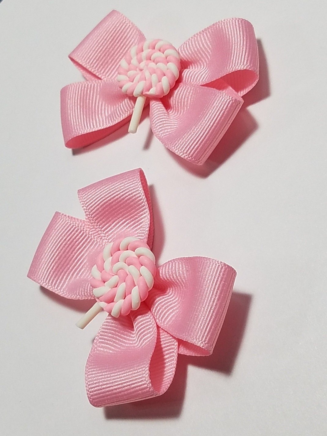 3" Pink Lollipop Pigtail Set 