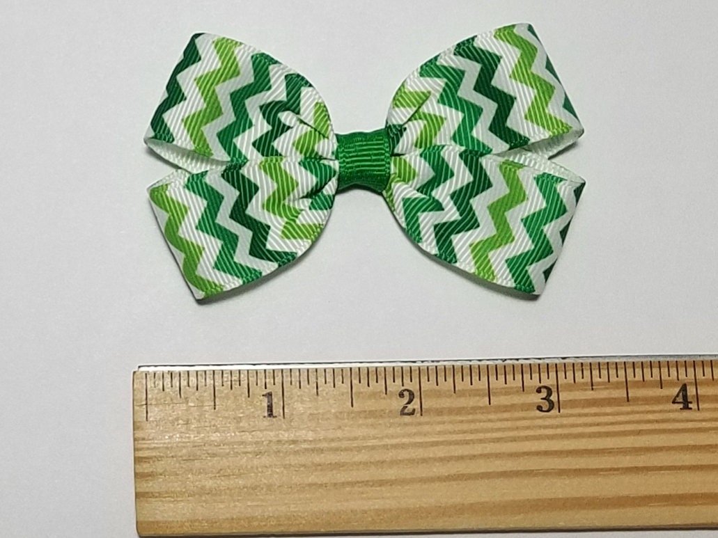 3" Green Chevron Stripe 