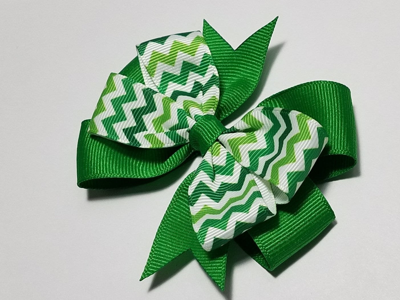 3.5" Green Chevron Stripe 