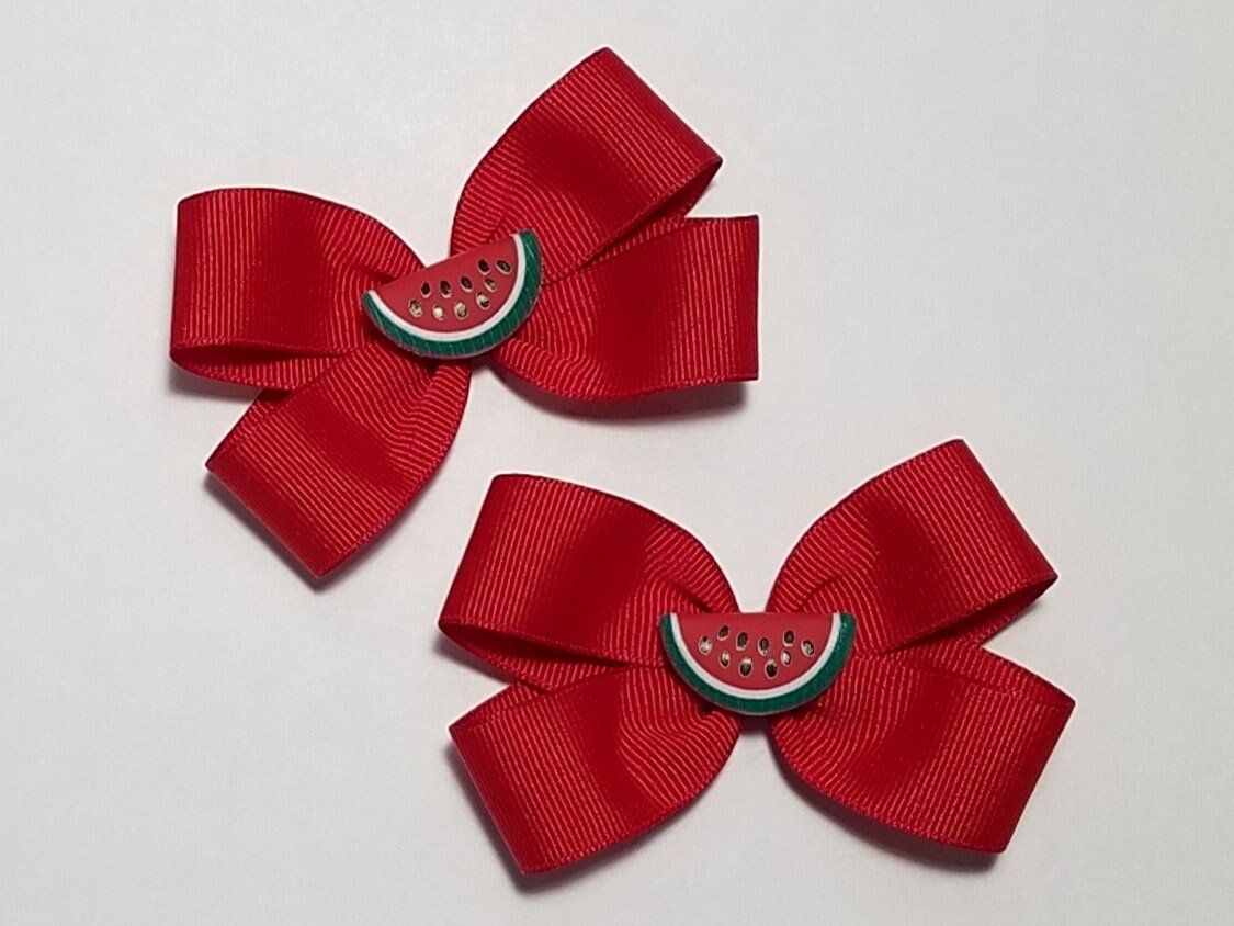 3" Watermelon Pigtails