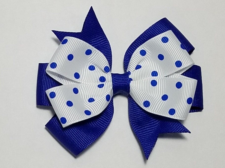 3.5" Royal Blue Polka Dot 
