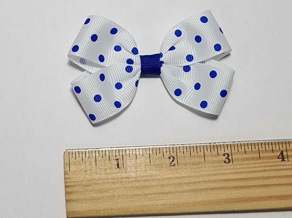 3" Royal Blue Polka Dot 