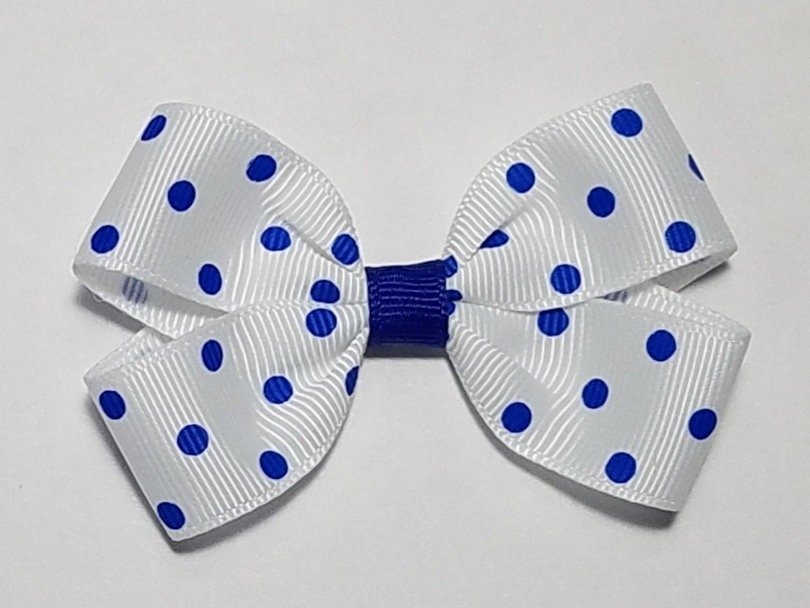 3" Royal Blue Polka Dot 
