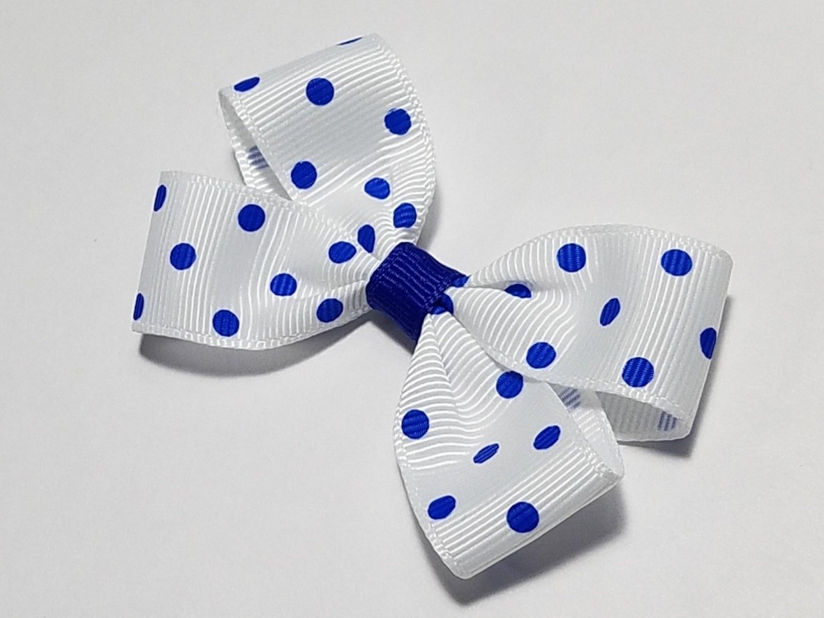 3" Royal Blue Polka Dot 