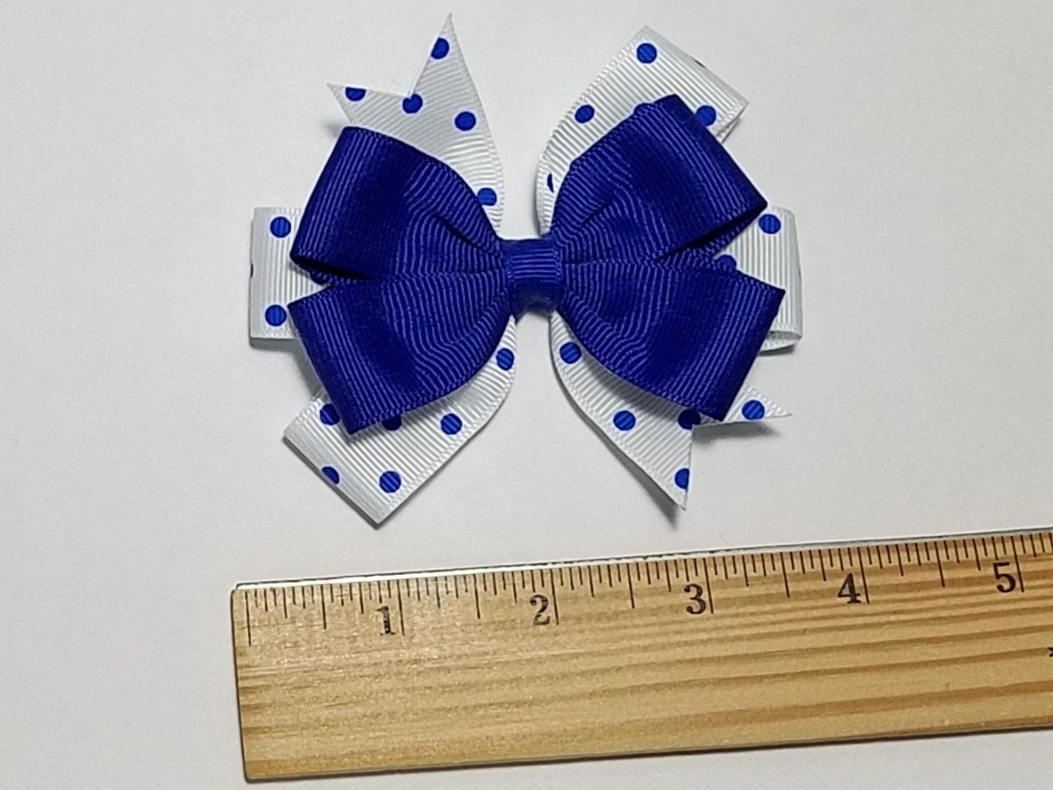 3.5" Royal Blue Polka Dot 