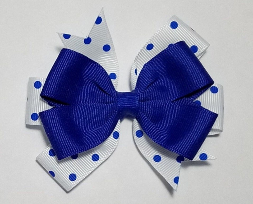 3.5" Royal Blue Polka Dot 