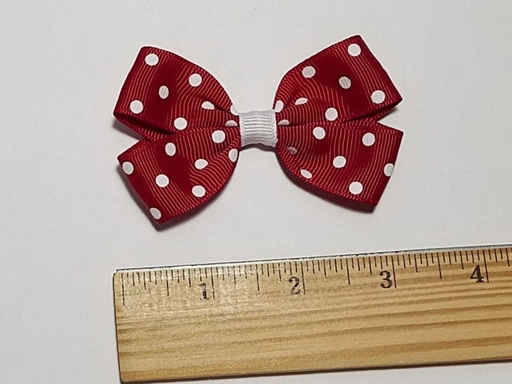3" Cranberry Red Polka Dot 