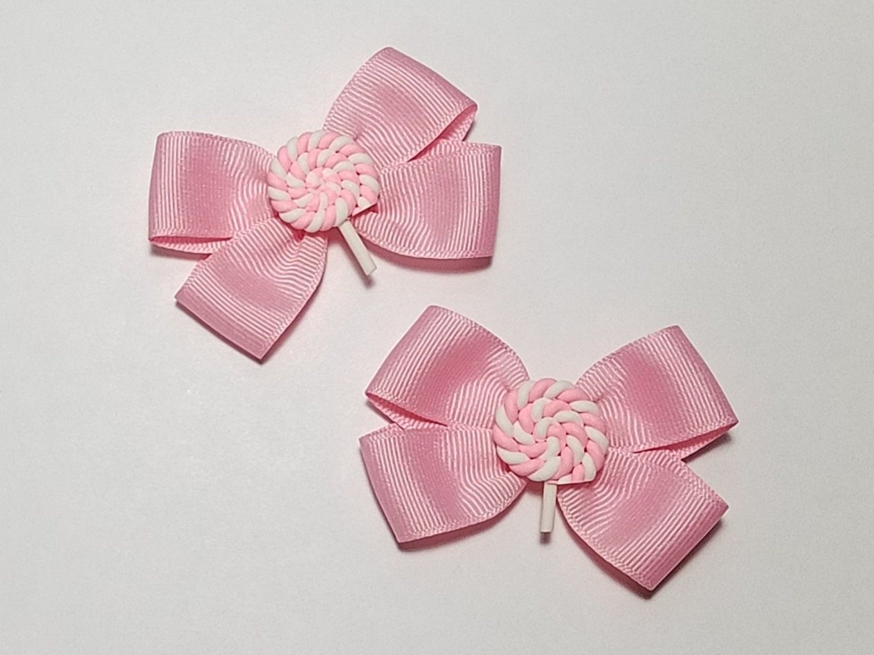 3" Pink Lollipop Pigtail Set 