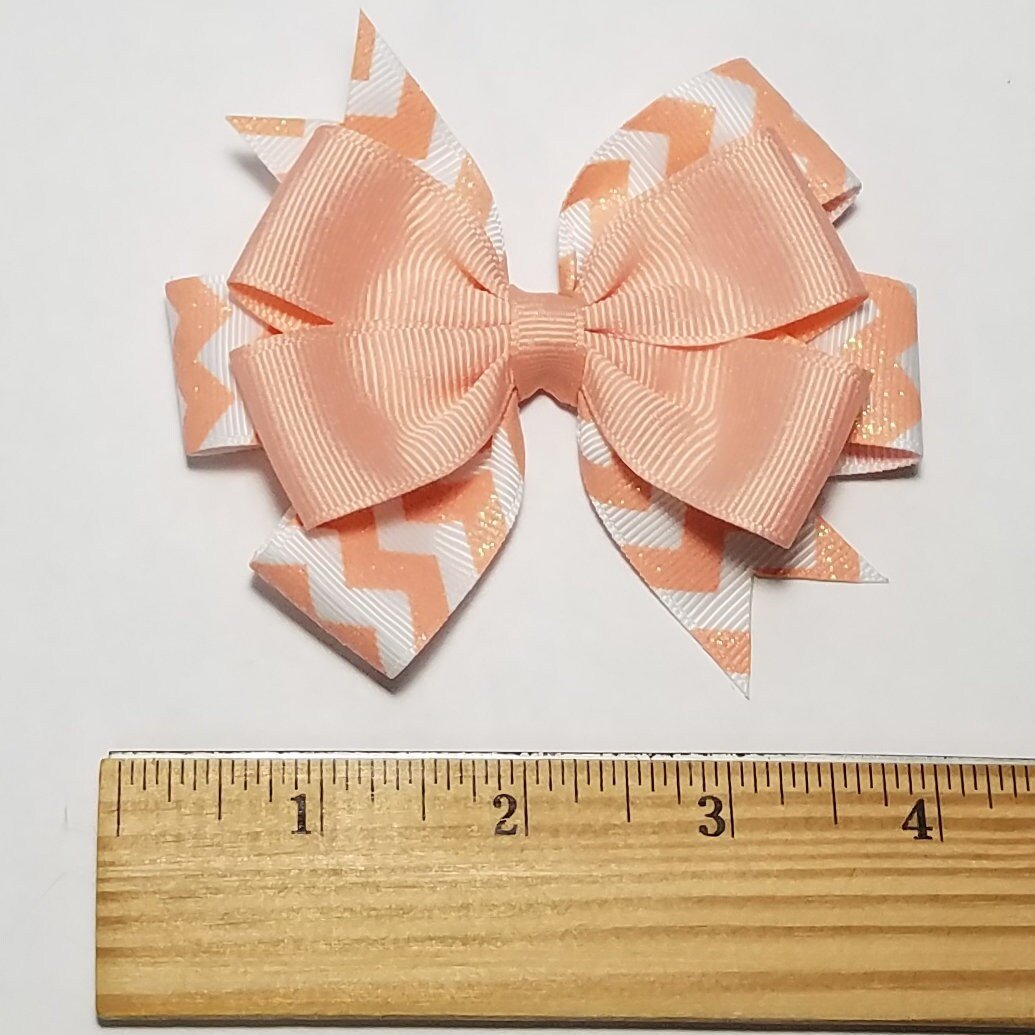 3.5" Light Coral Glitter 