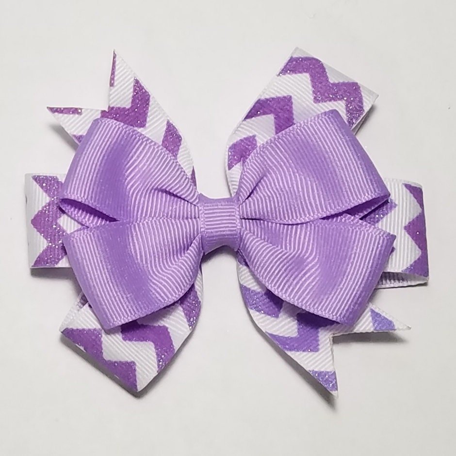 3.5" Light Orchid Purple Glitter 