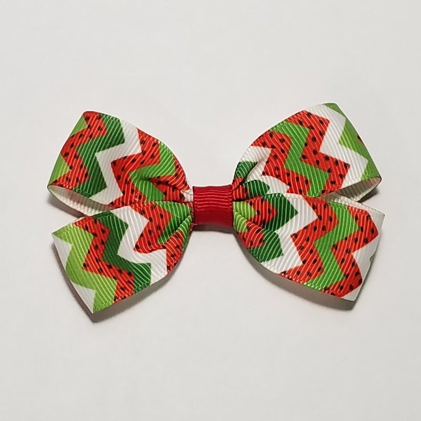3" Watermelon Chevron 