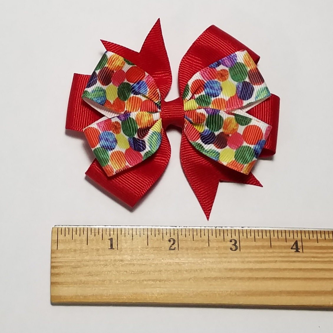 3.5" Rainbow Polka Dot 